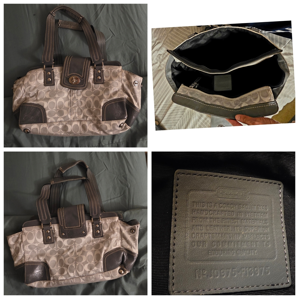 Coach Women's Bag in Cream and Brown